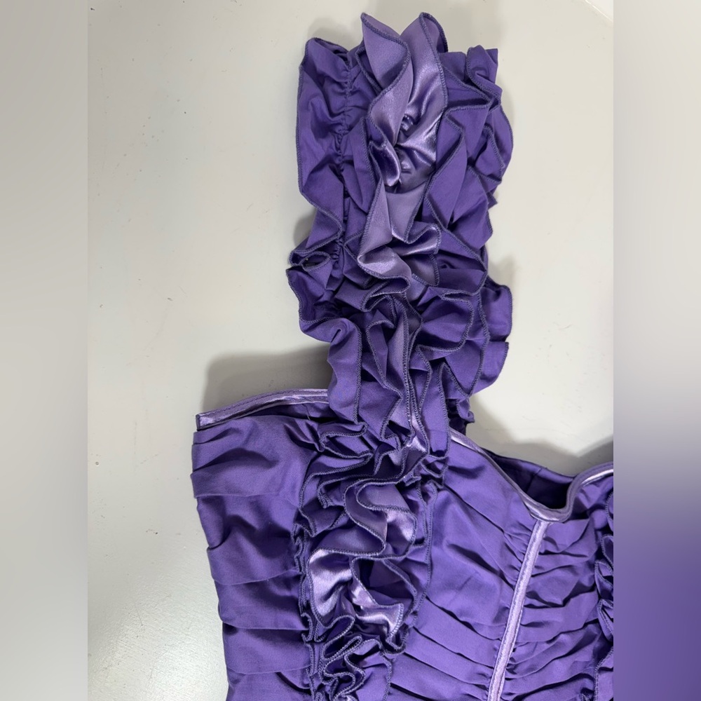 NWOT Purple Ruffled Women's Corset Top - Picture 7 of 16